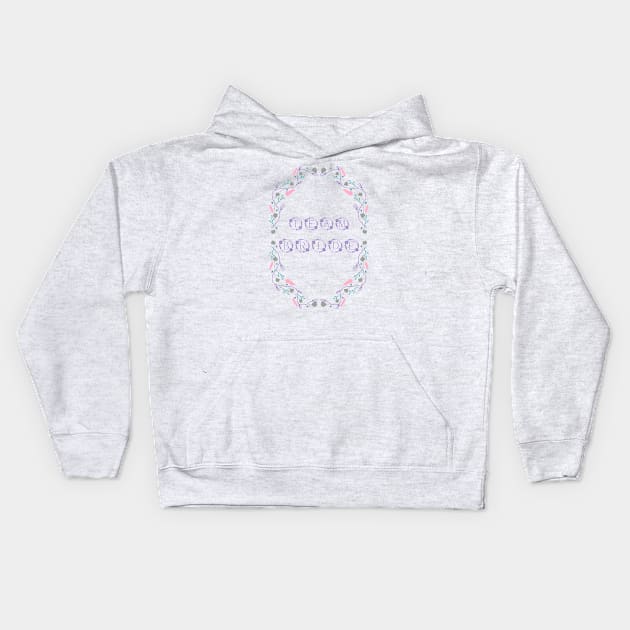 Wildflower wedding Team Bride Kids Hoodie by The Friendly Introverts